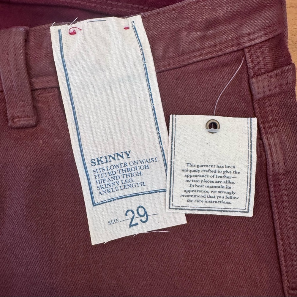 Banana Republic Denim Women's Size 29 Skinny Jeans Stretch ankle length‎ maroon - Picture 10 of 10